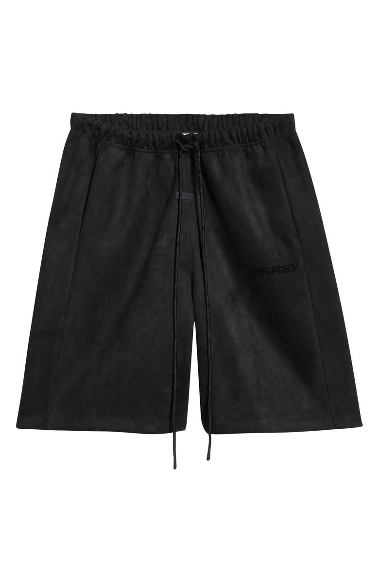 Fear of God Essentials Relaxed Fleece Sweat Shorts, Main, color, Vintage Black