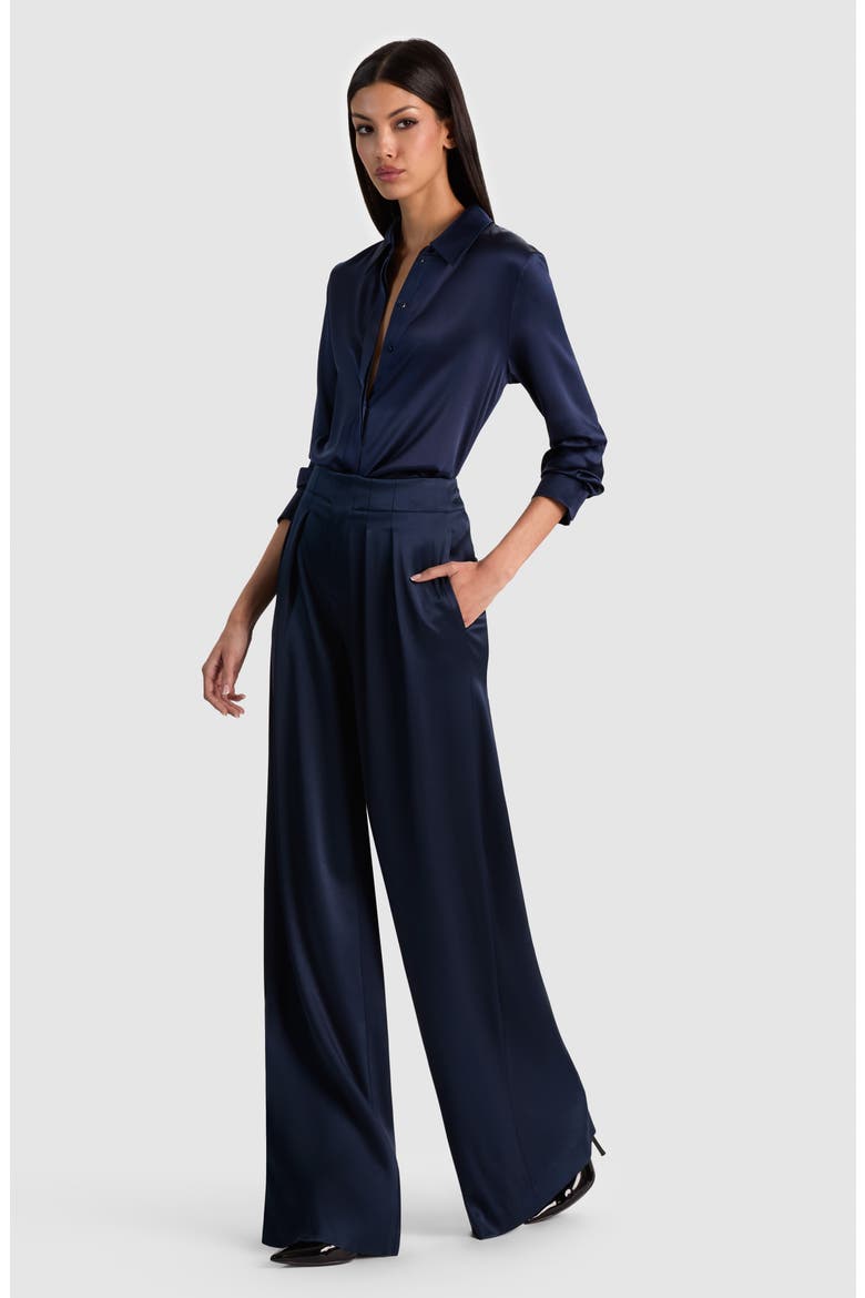 Eloise High Waist Wide Leg Pants, Alternate, color, MIDNIGHT BLUE