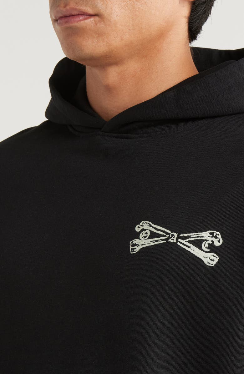 OVERNIGHT ANGELS CREW Skull Cap Oversize Organic Cotton Hoodie, Alternate, color, 