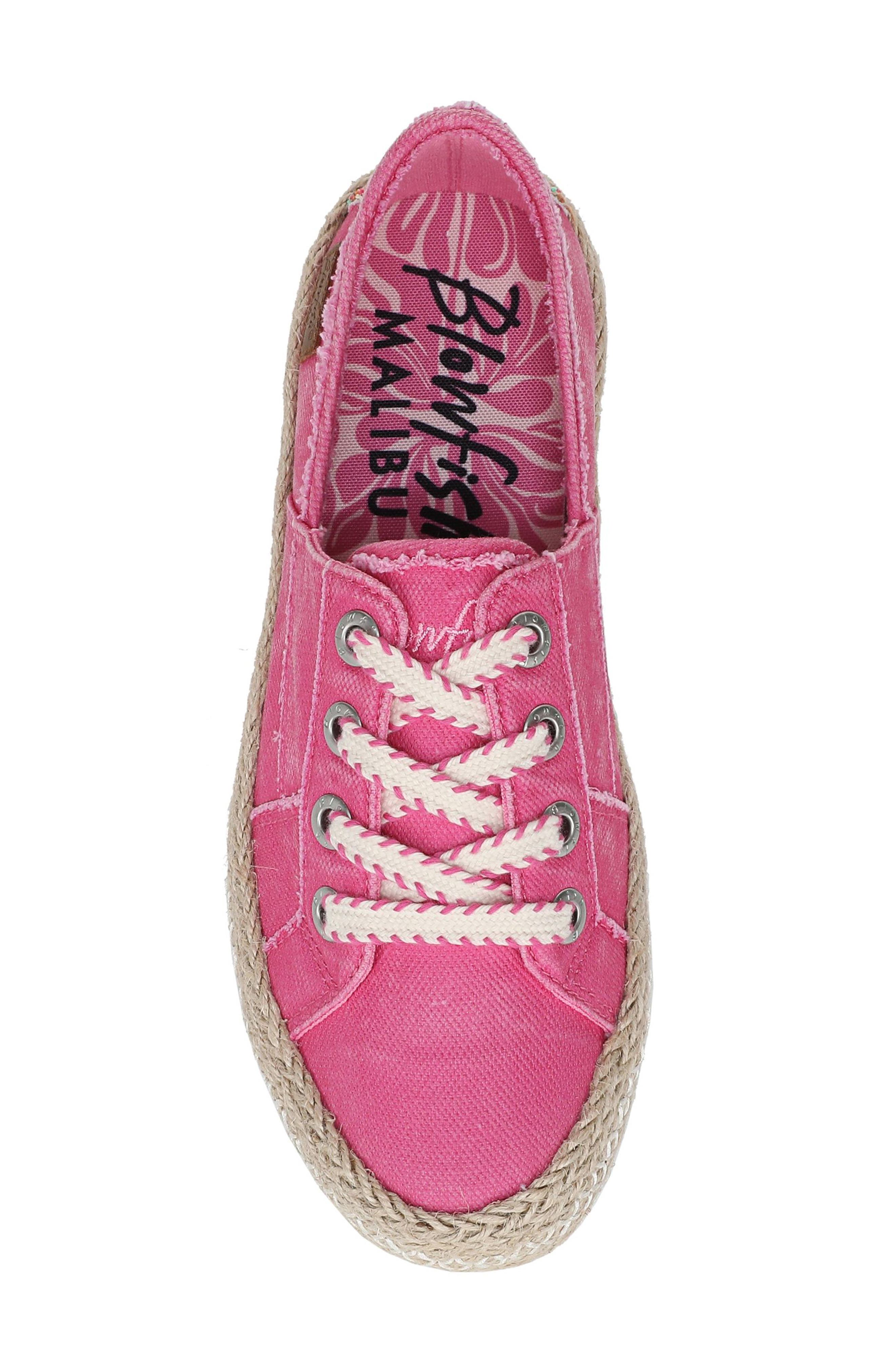 Blowfish Malibu Buenos Espadrille Sole Sneaker, Alternate, color, Pink Glow Canvas