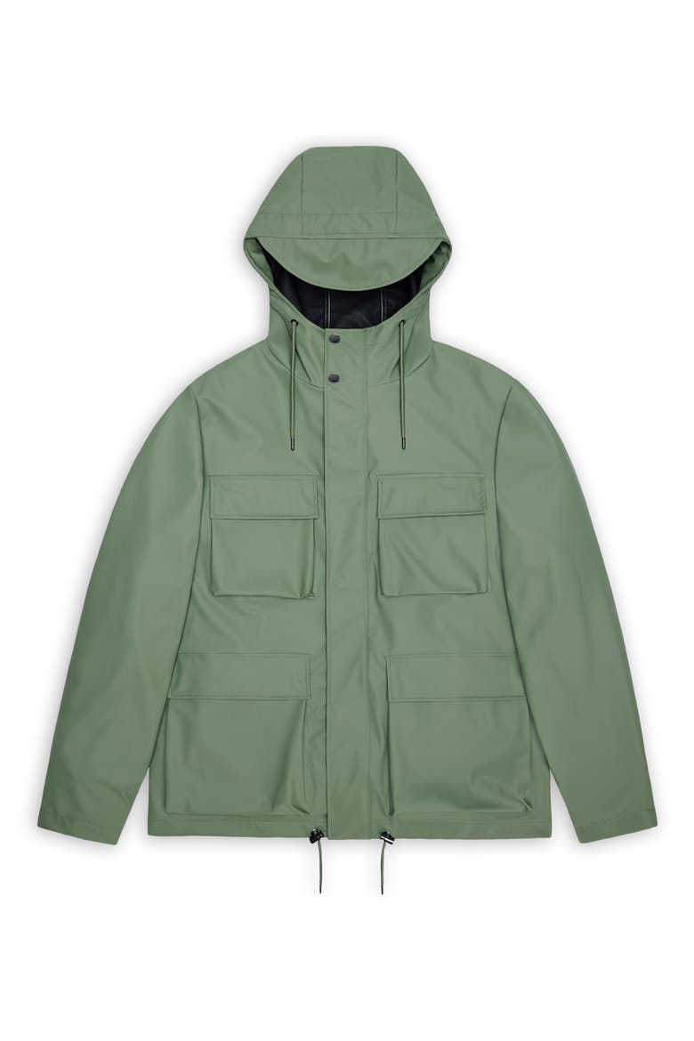 Waterproof Cargo Hooded Rain Jacket, Alternate, color, WELL