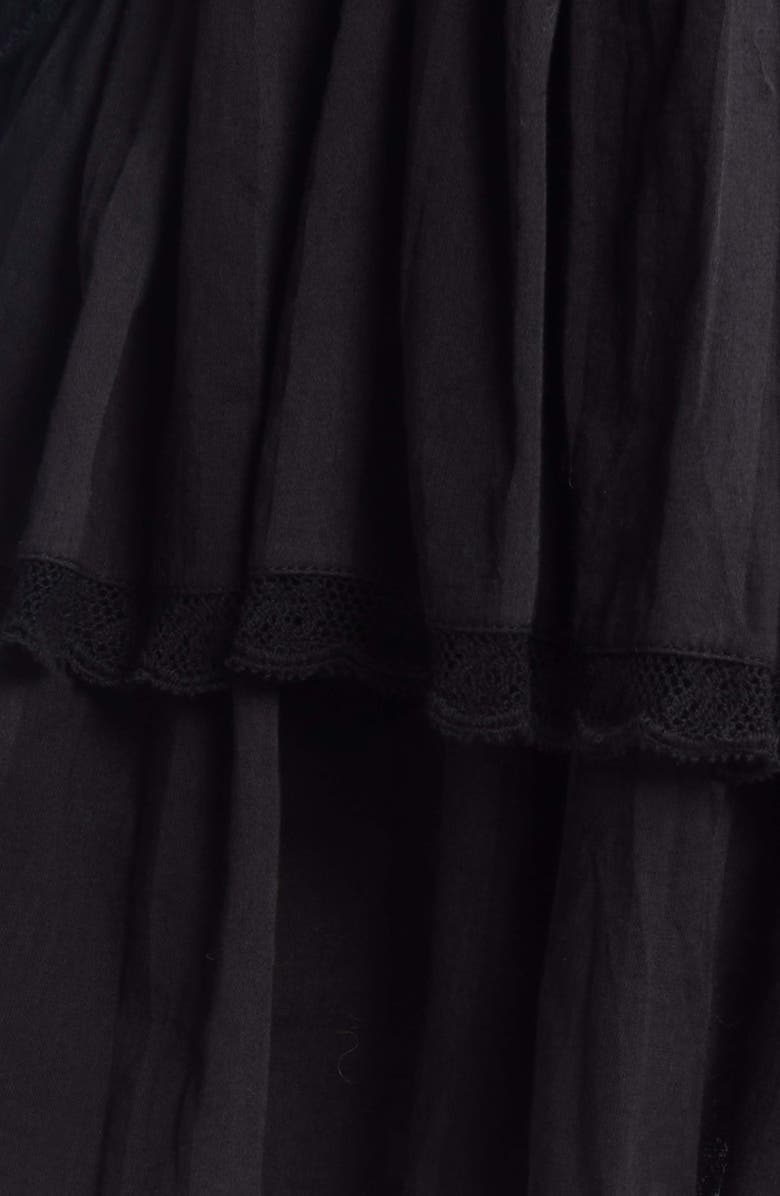 LoveShackFancy Deanna Embroidered Halter Minidress, Alternate, color, Black