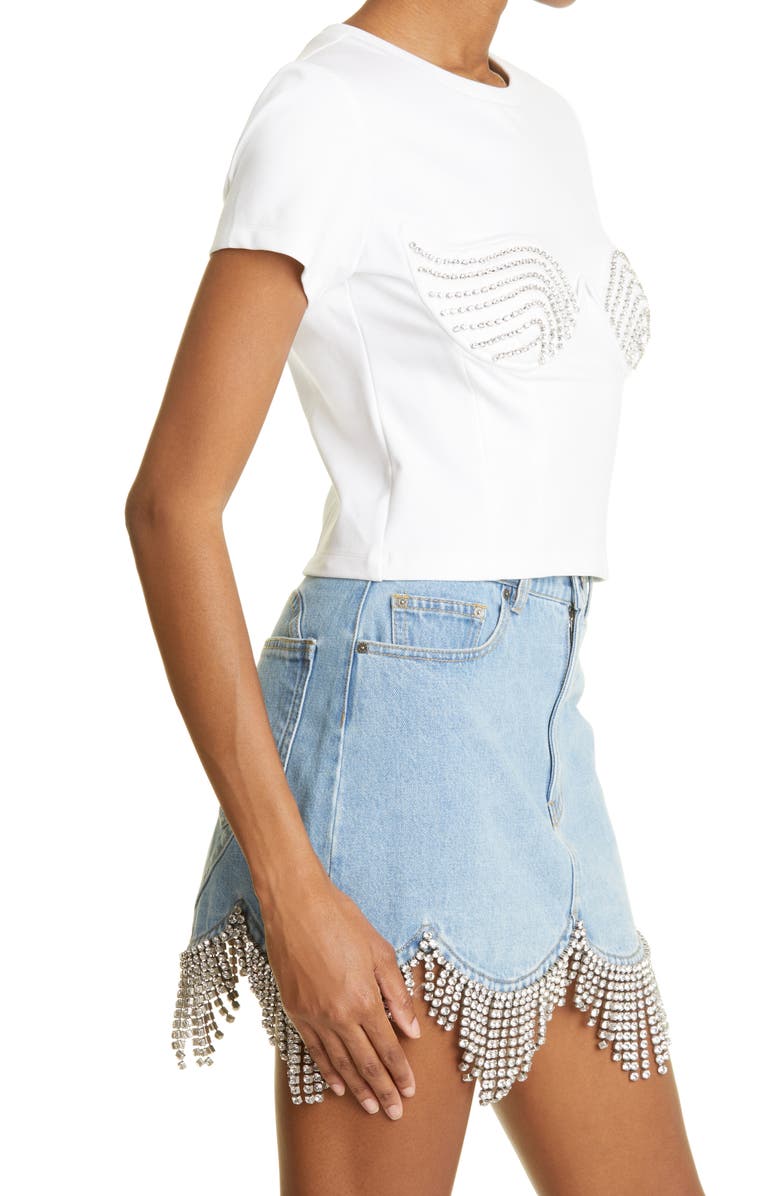 Area Crystal Cup Crop T-Shirt, Alternate, color,