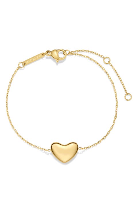 Single Bubble Heart Charm Bracelet