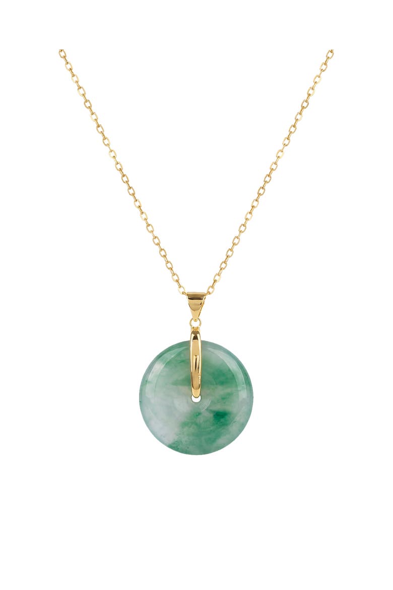 Oro Jade Stone Pendant Necklace, Main, color, Green