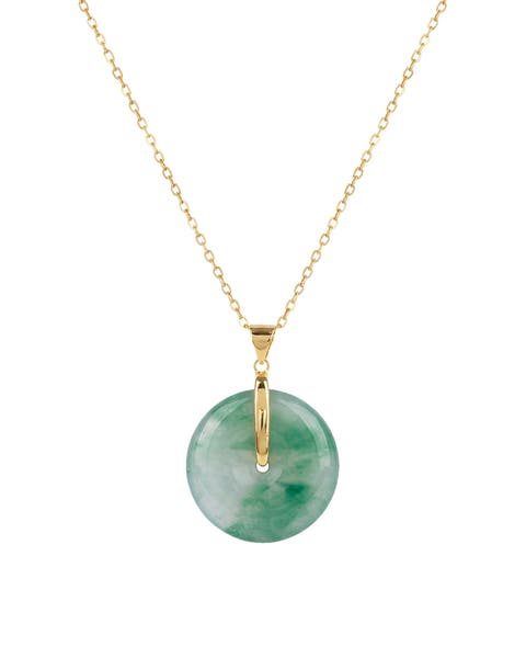 Oro Jade Stone Pendant Necklace