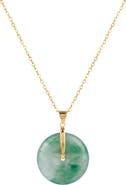 seree Oro Jade Stone Pendant Necklace