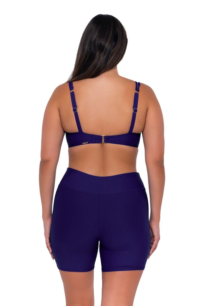 Bayside Bike Short Swim Bottoms, Alternate, color, Indigo