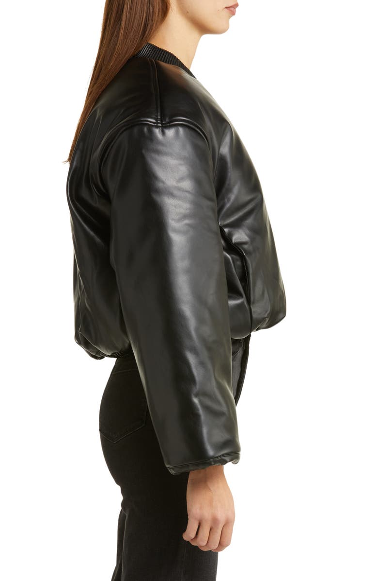 BLANKNYC Faux Leather Bomber Jacket, Alternate, color, 