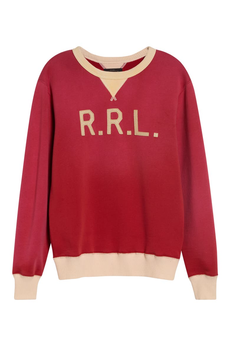 Logo Appliqué Cotton French Terry Sweatshirt, Alternate, color, RED/ MULTI