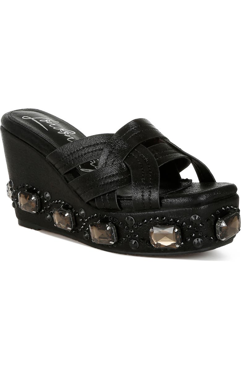 LONDON RAG Blistronic Platform Wedge Sandal, Main, color, Black