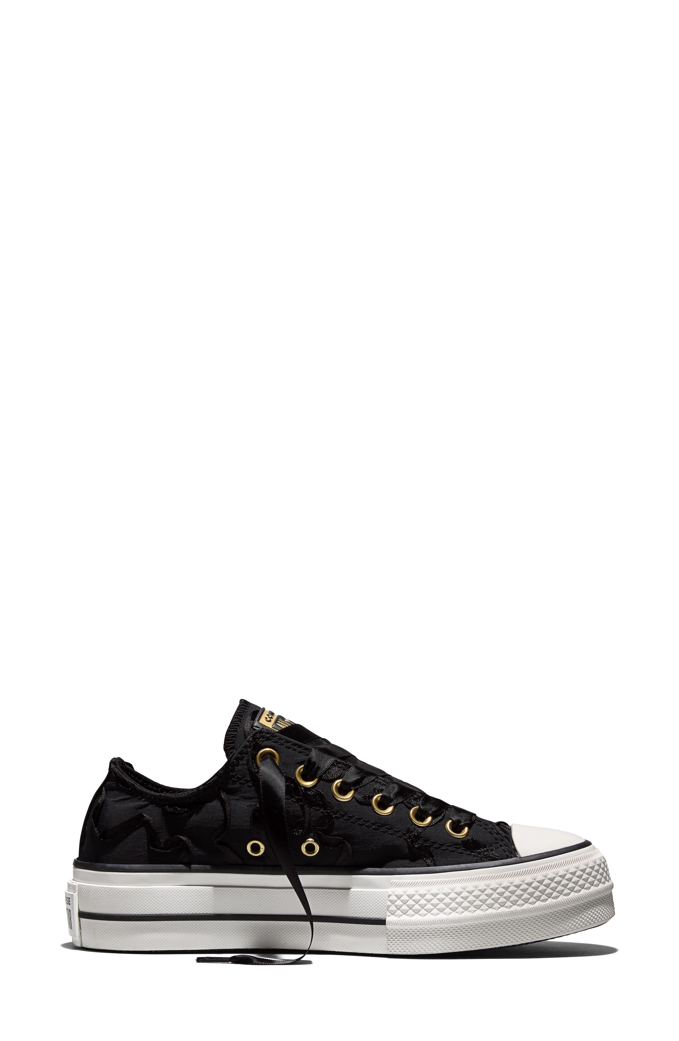 Chuck Taylor All Star Lift Platform Sneaker, Alternate, color, BLACK/ METALLIC LIGHT GOLD