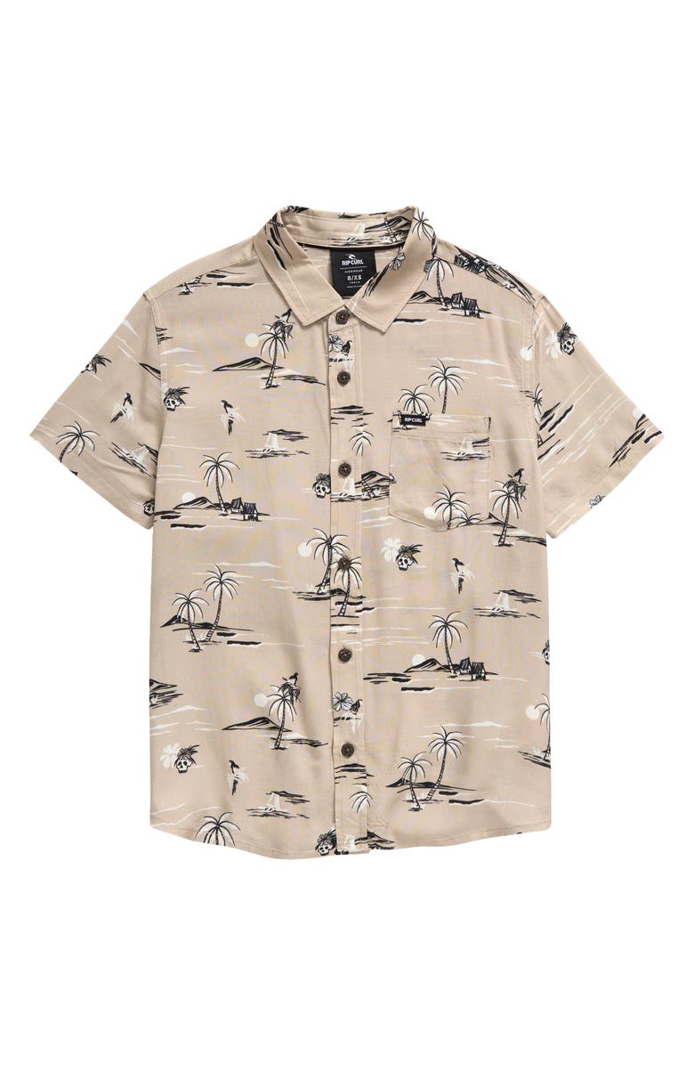Rip Curl Kids' Party Pack Short Sleeve Button-Up Shirt, Main, color, 