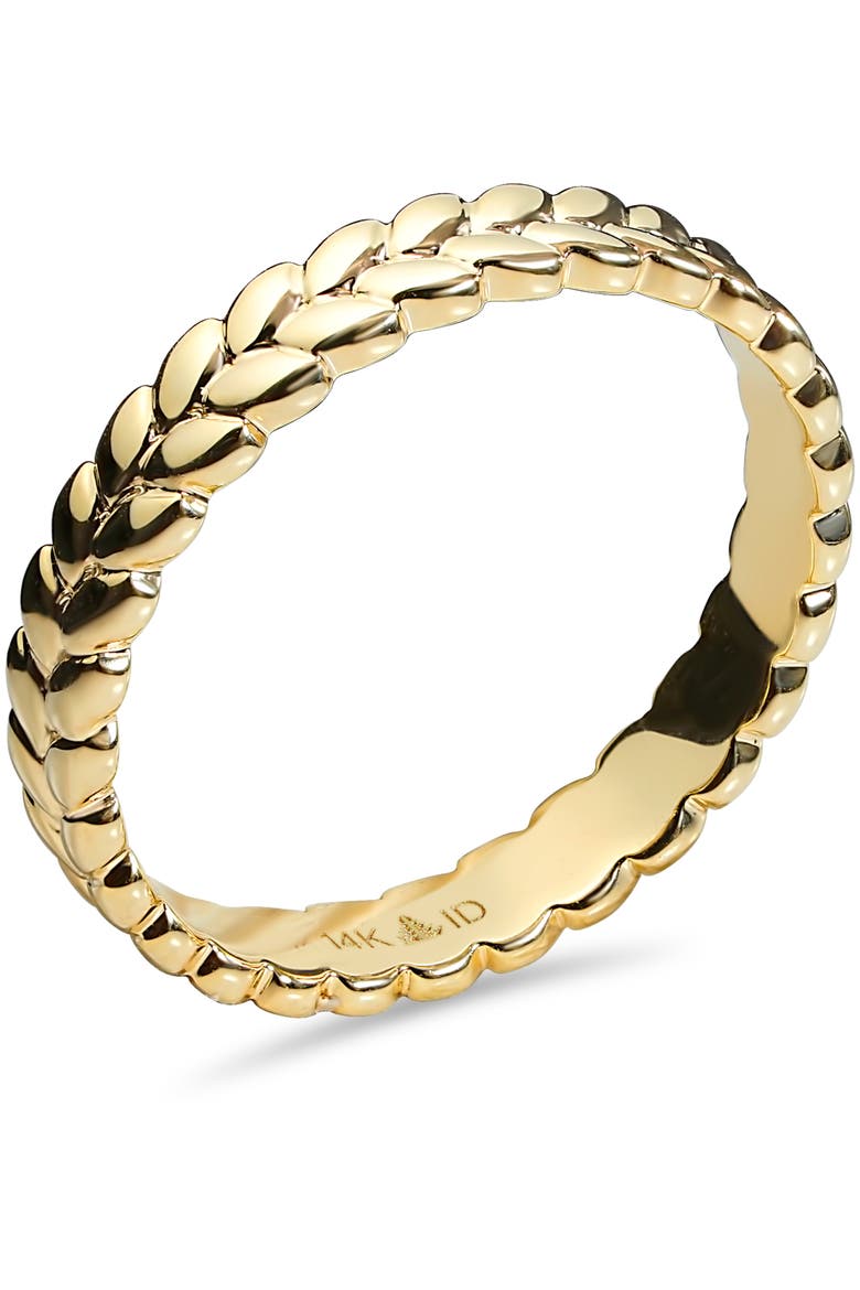 Wheat Ring in 14K Gold, Alternate, color, Yellow Gold
