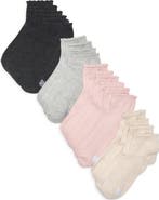 Lucky Brand Assorted 10-Pack Rib Quarter Socks