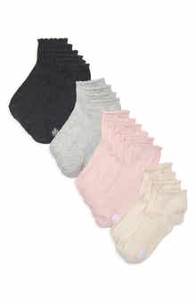 Lucky Brand Assorted 10-Pack Rib Quarter Socks
