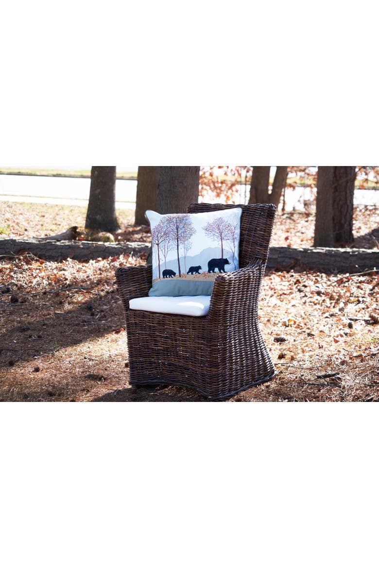 Woodland Bear Indoor/Outdoor Pillow, Alternate, color, Brown