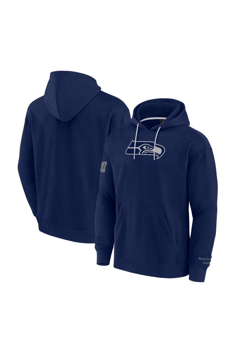 Men's Fanatics College Navy Seattle Seahawks Elements Pace Pullover Hoodie, Alternate, color, College Navy