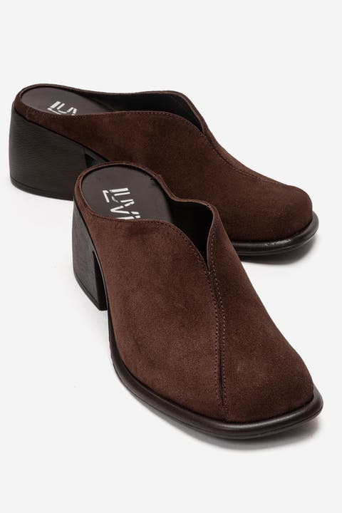 Ardent Leather Block Heel Mule