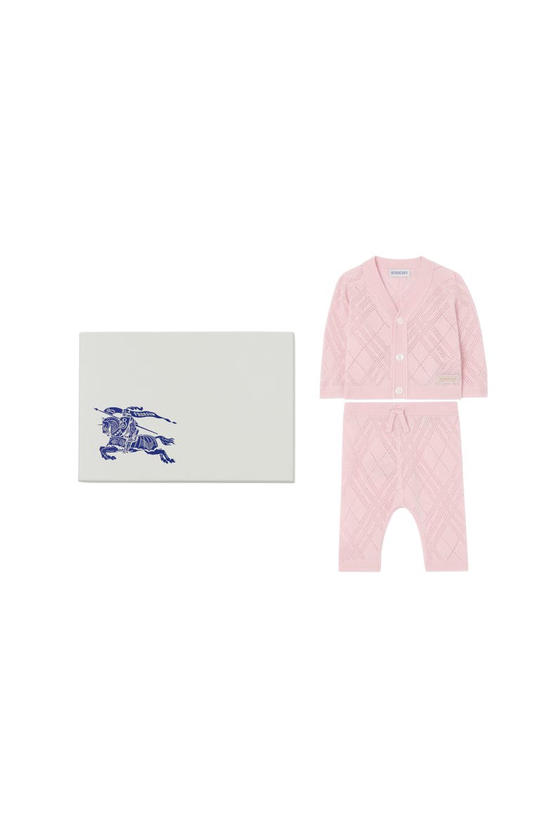 Check Cashmere Two-piece Set, Main, color, Archive pink