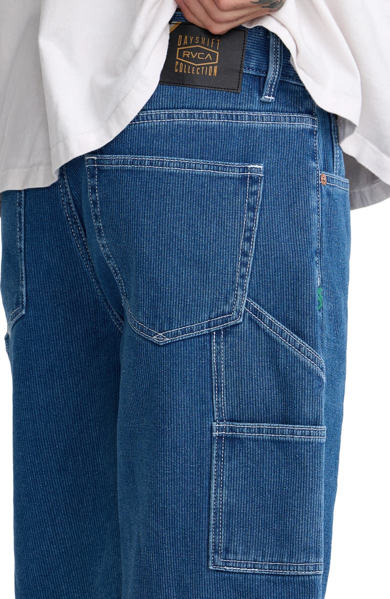 RVCA Dayshift Denim Carpenter Shorts, Alternate, color, Blue Collar