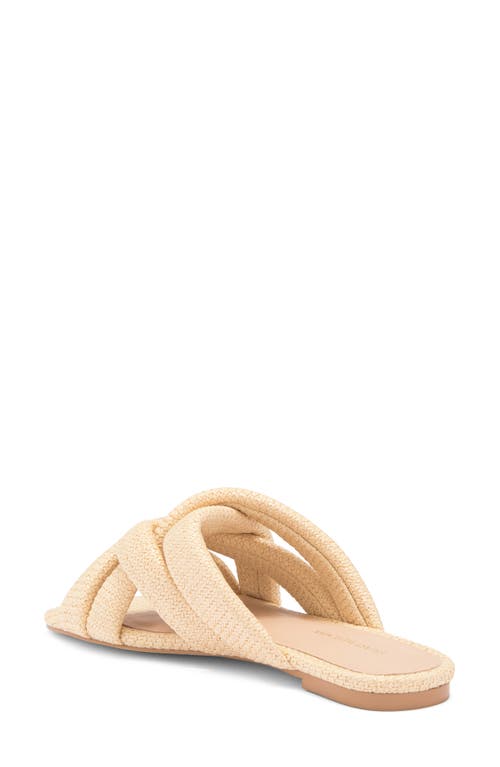 Stuart Weitzman Crossover Raffia Slide In Natural