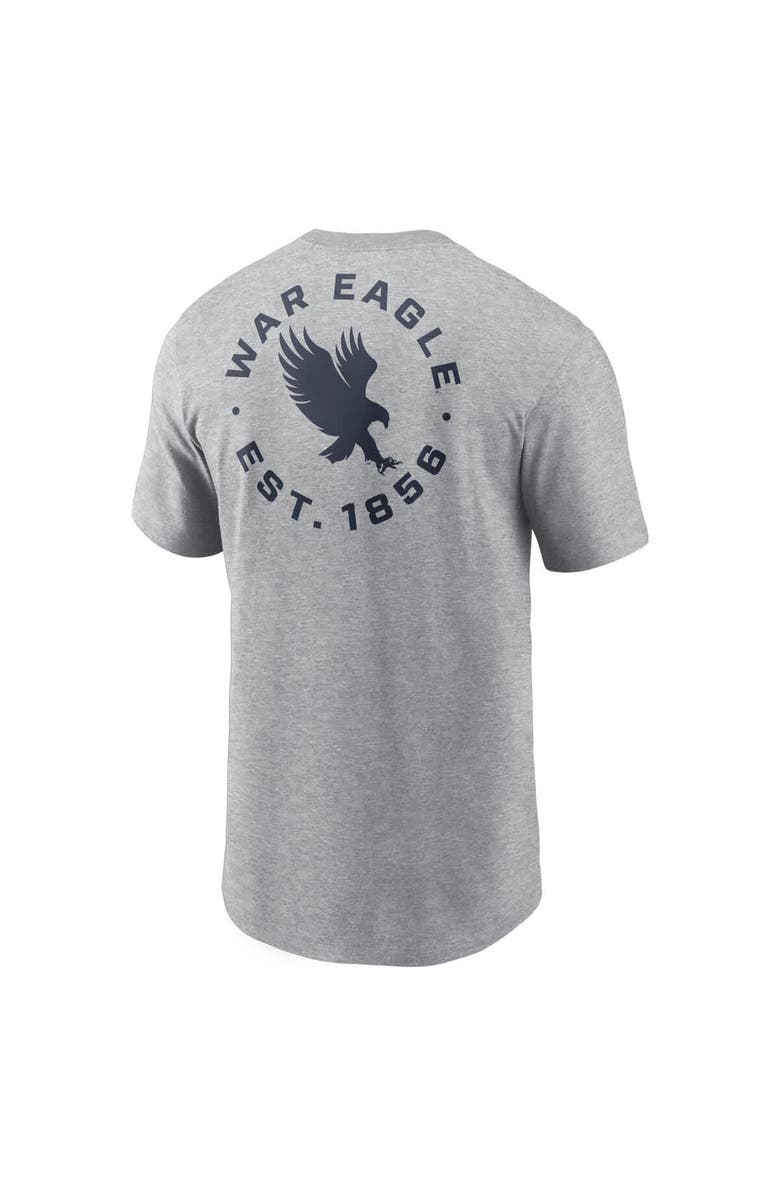 Nike Men's Nike Heather Gray Auburn Tigers Campus 2-Hit T-Shirt, Alternate, color, 