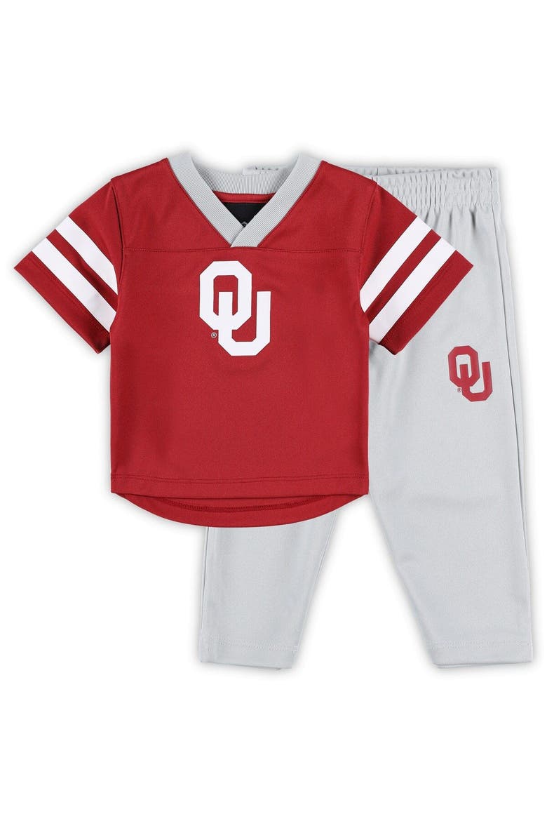 Toddler Crimson/Gray Oklahoma Sooners Red Zone Jersey & Pants Set, Main, color, Crimson
