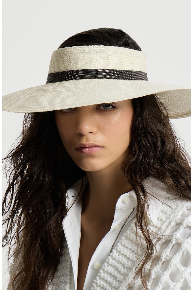 Hemp visor, Alternate, color, White