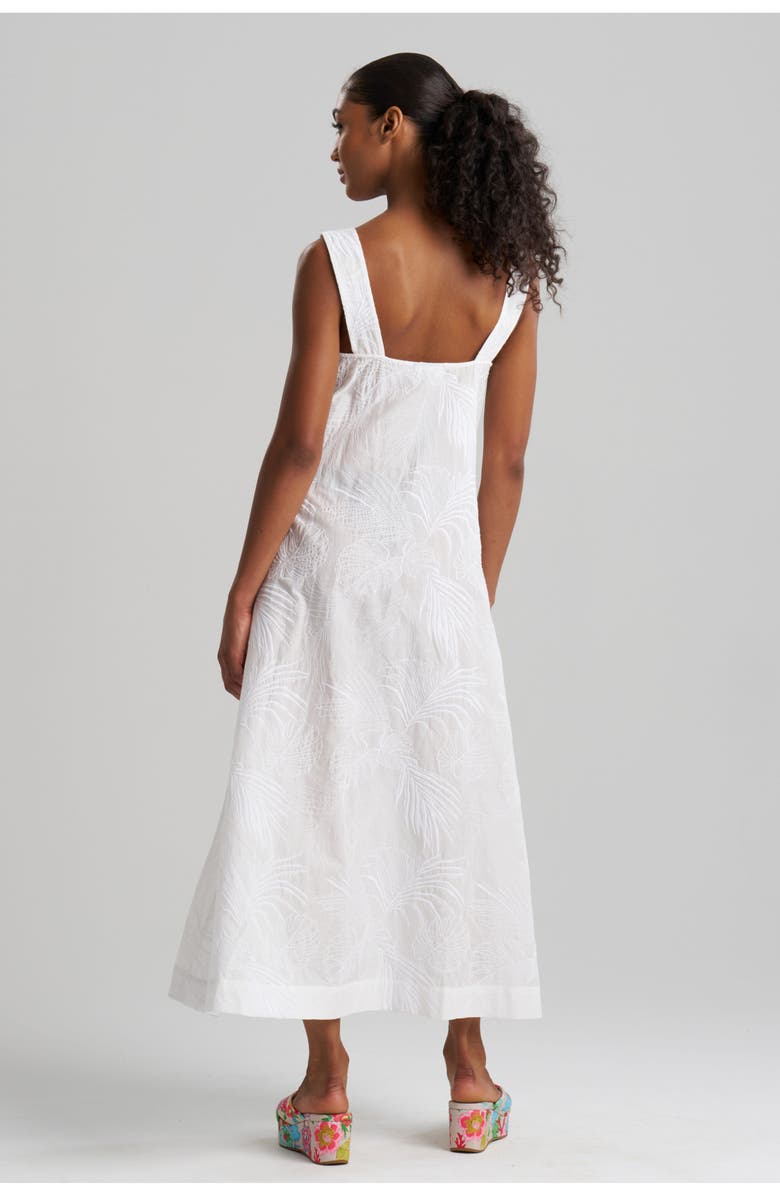 Natori Palm Maxi cover-up Dress, Alternate, color, White