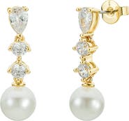 Untamed Petals Serenade Pearl and Crystal Earrings