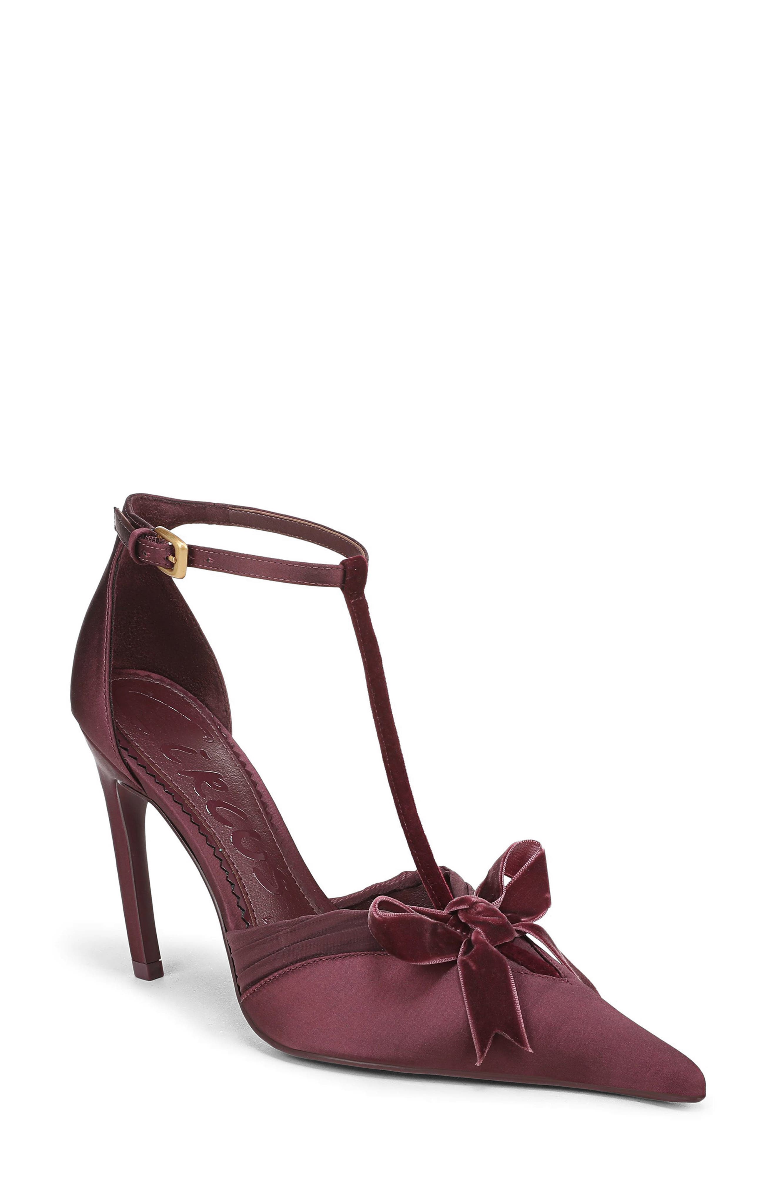 Odina T-Strap Pump, Main, color, CHIANTI