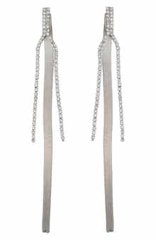 Panacea Linear Snake Chain Front/Back Earrings