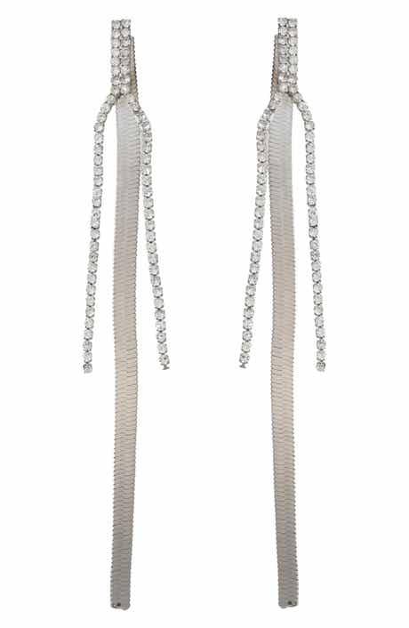 Panacea Linear Snake Chain Front/Back Earrings