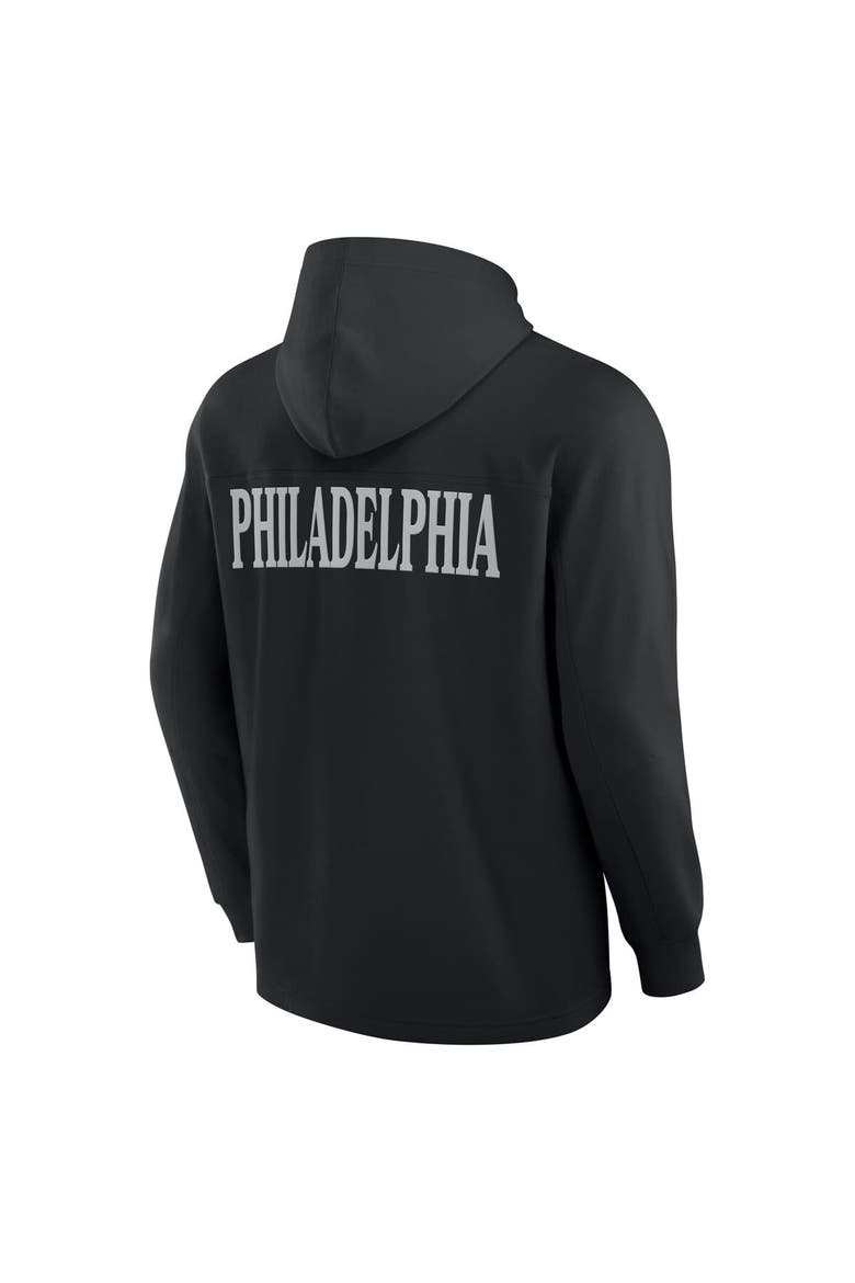 Men's Fanatics Black Philadelphia Flyers Elements Blaze Tri-Blend Long Sleeve Hoodie T-Shirt, Alternate, color, Black