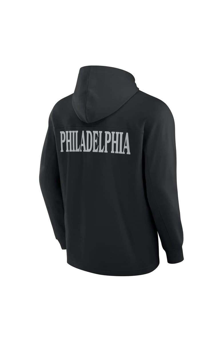 FANATICS Men's Fanatics Black Philadelphia Flyers Elements Blaze Tri-Blend Long Sleeve Hoodie T-Shirt, Alternate, color, Black
