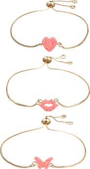 EYE CANDY LOS ANGELES Set of 3 Opal Slider Bracelets