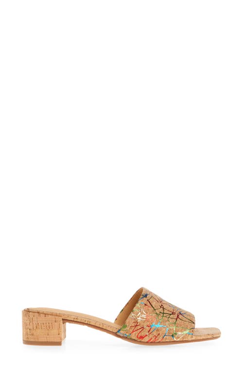 Chocolat Blu Cindy Slide Sandal In Graffiti Cork