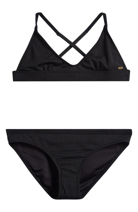 Kids' Premium Rib Two-Piece Swimsuit (Big Kid)