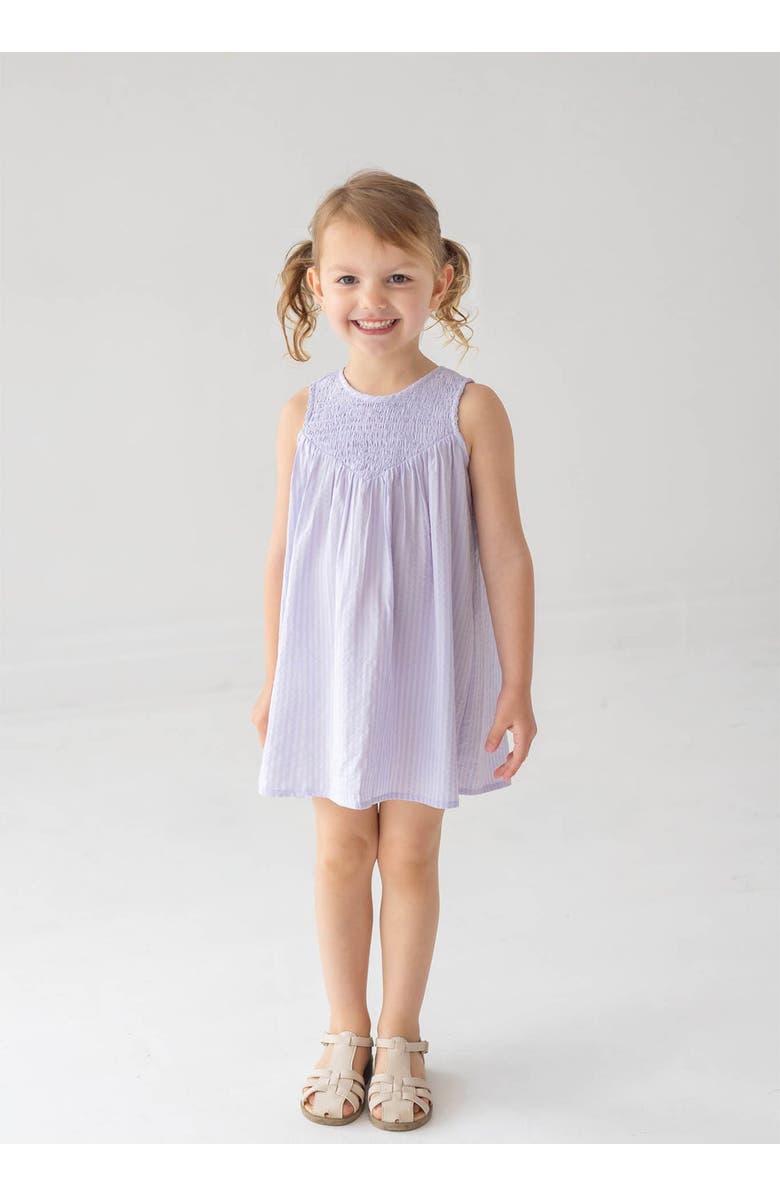 Mabel + Honey Magnolia Sleeveless Dress, Alternate, color, Purple, Striped