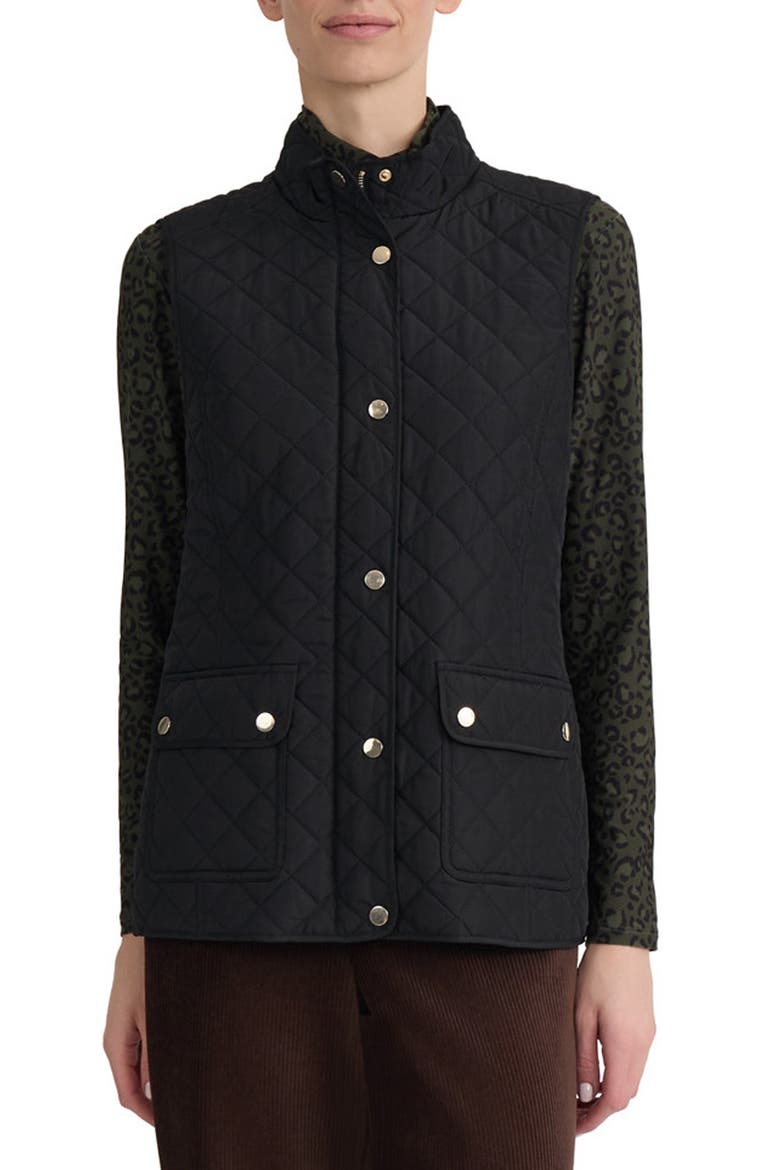 Quilted Vest, Main, color, JONES BLACK