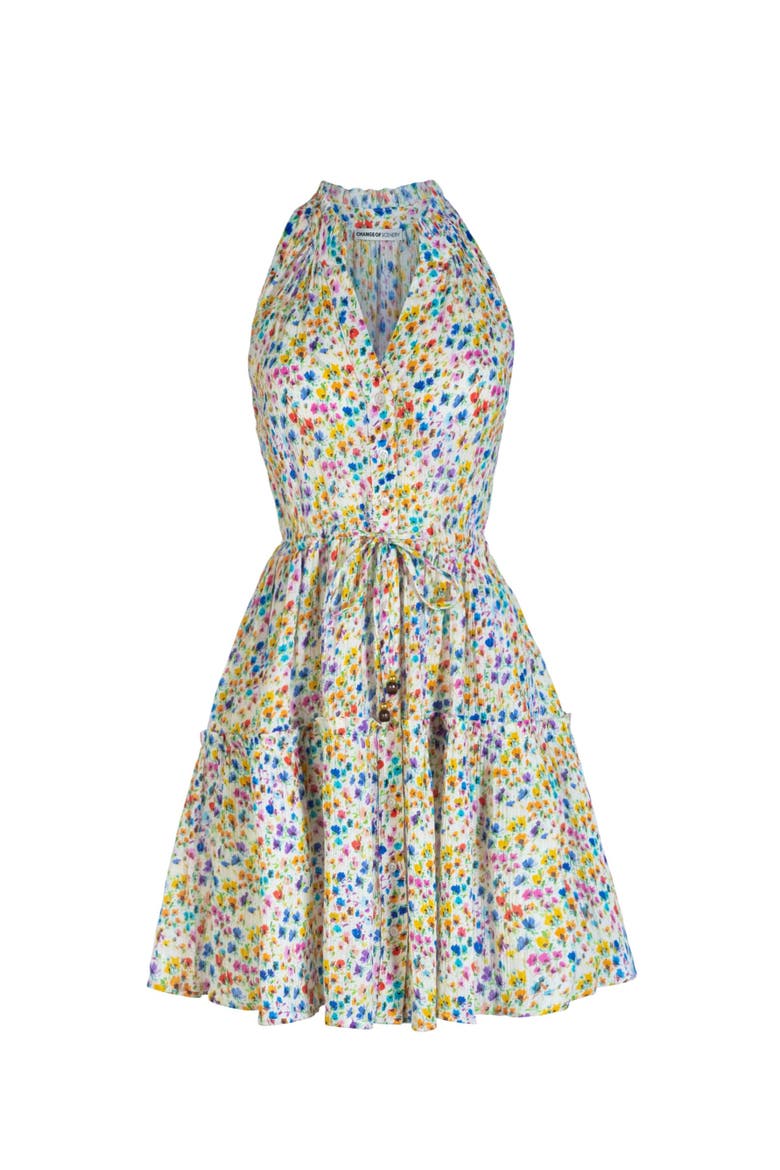 Charlotte Printed Button-Front Cotton Shirtdress, Alternate, color, Wildflower Fields