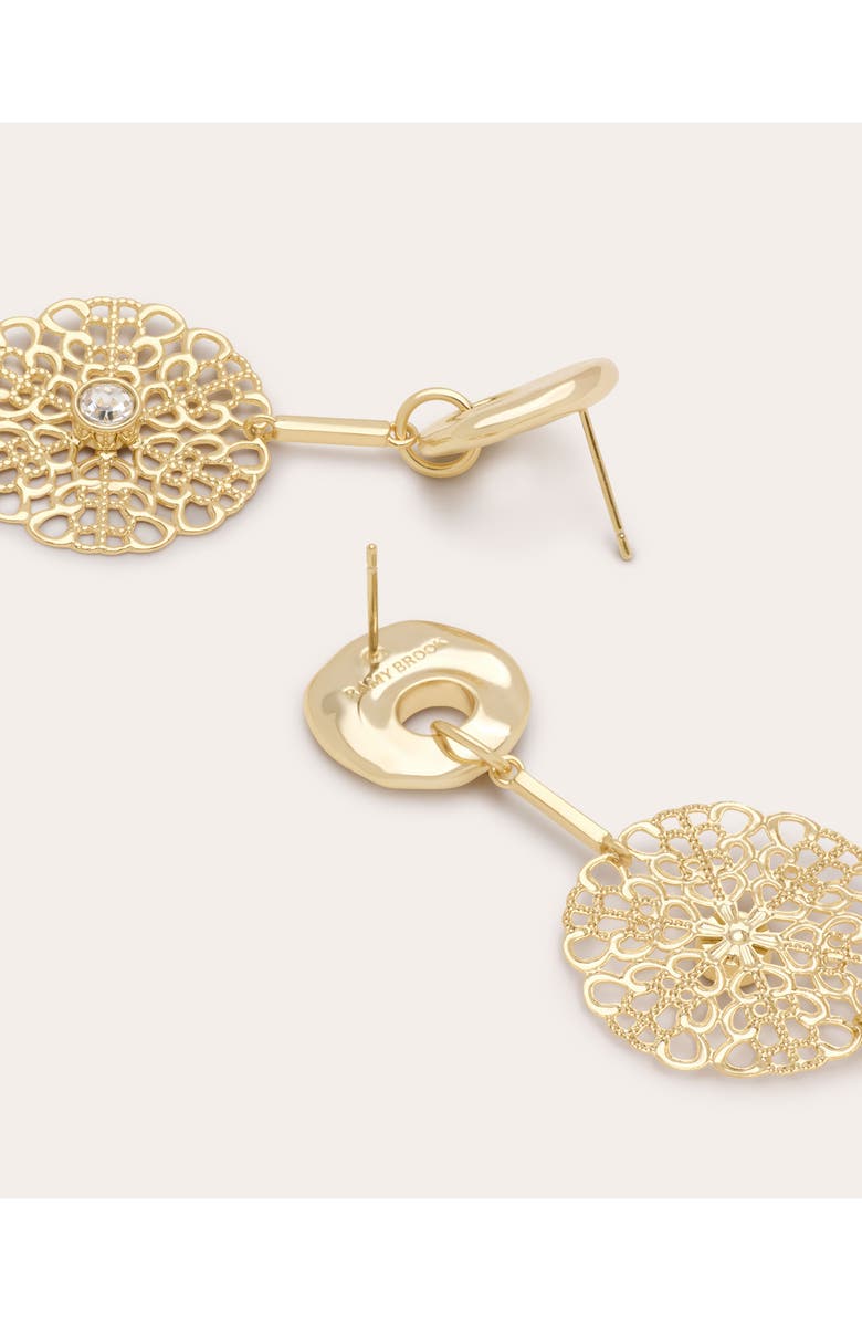 Ramy Brook Selina Cubic Zirconia & Czech Glass Drop Earrings, Alternate, color, Gold