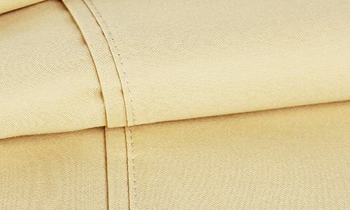 Melange Home Pleat Detail 400 Thread Count Sheet Set With Bonus Pillowcases In Yellow