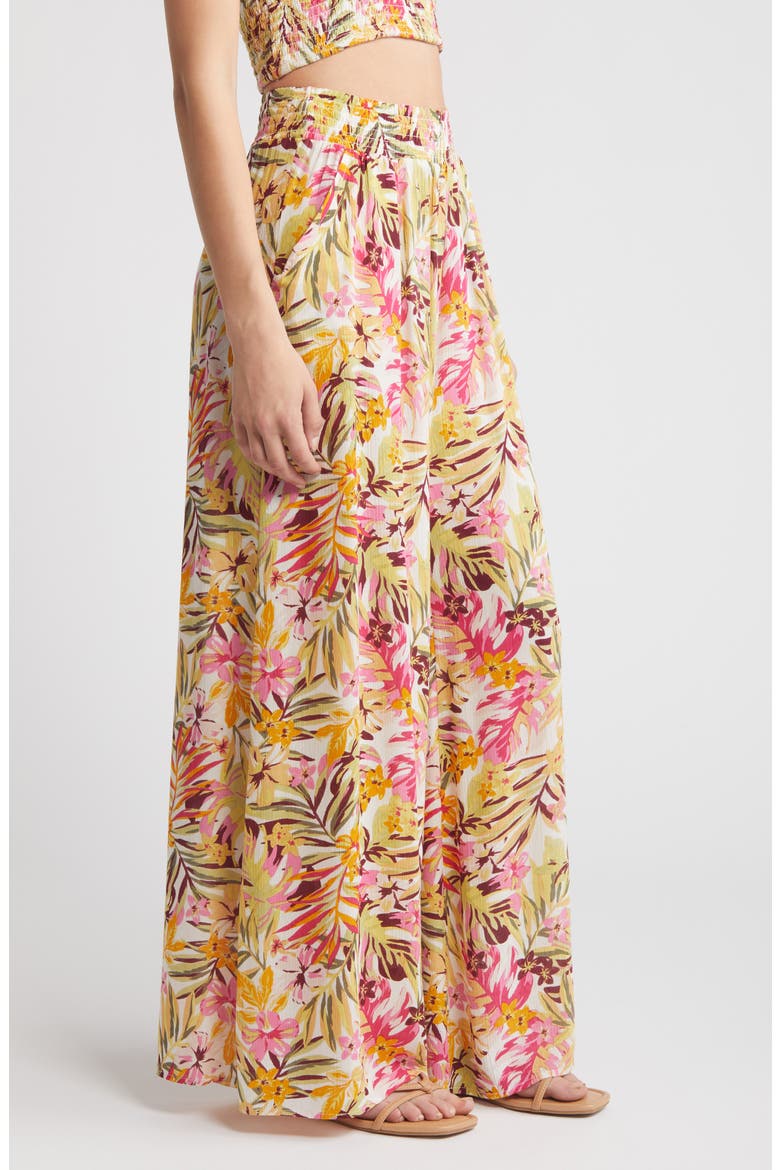 Copacabana Beach Cover-Up Pants, Alternate, color, YELLOW MULTI