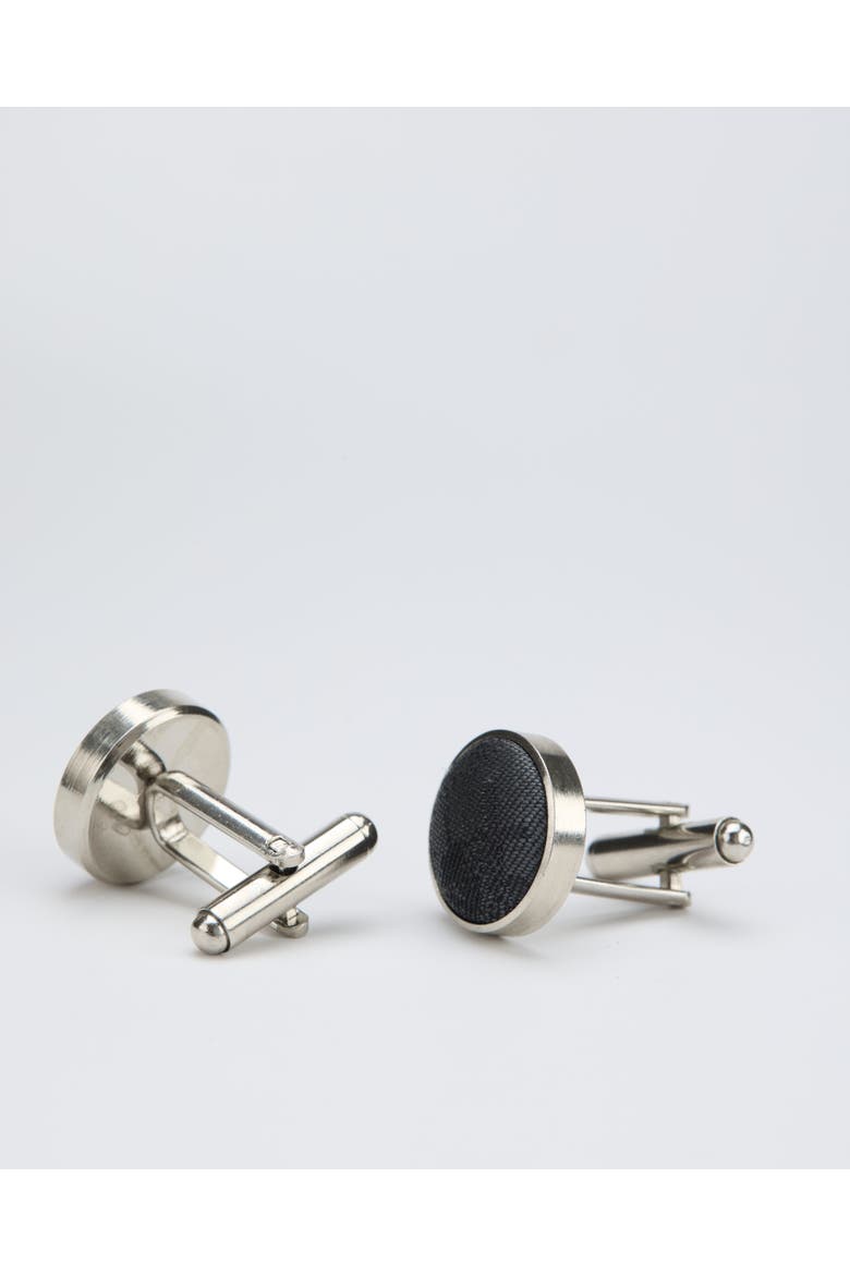 Marble Cloud Silk Cufflinks, Alternate, color, Charcoal