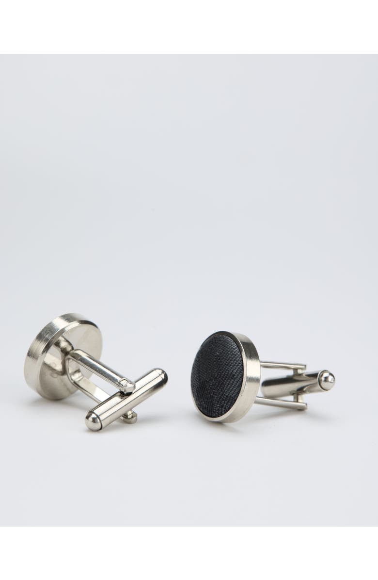 Knottery & Co Marble Cloud Silk Cufflinks, Alternate, color, Charcoal