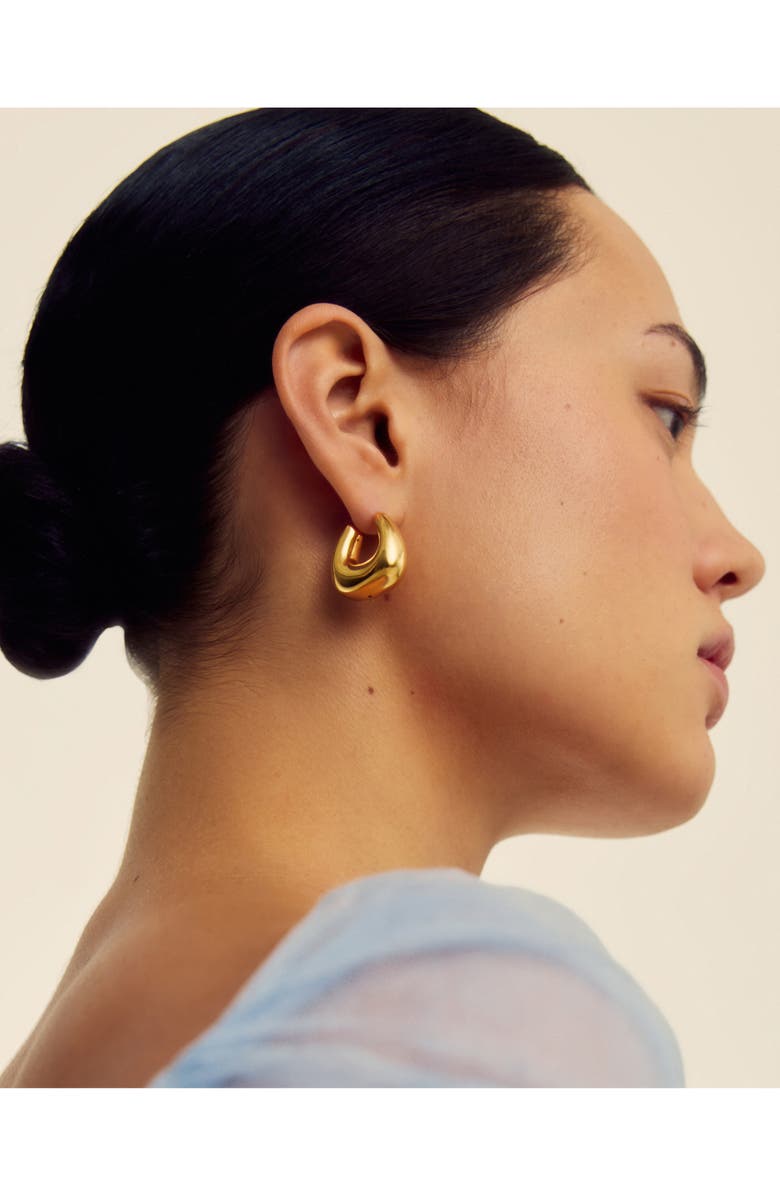 Missoma Sculptural Chubby Small Hoop Earrings, Alternate, color, Gold