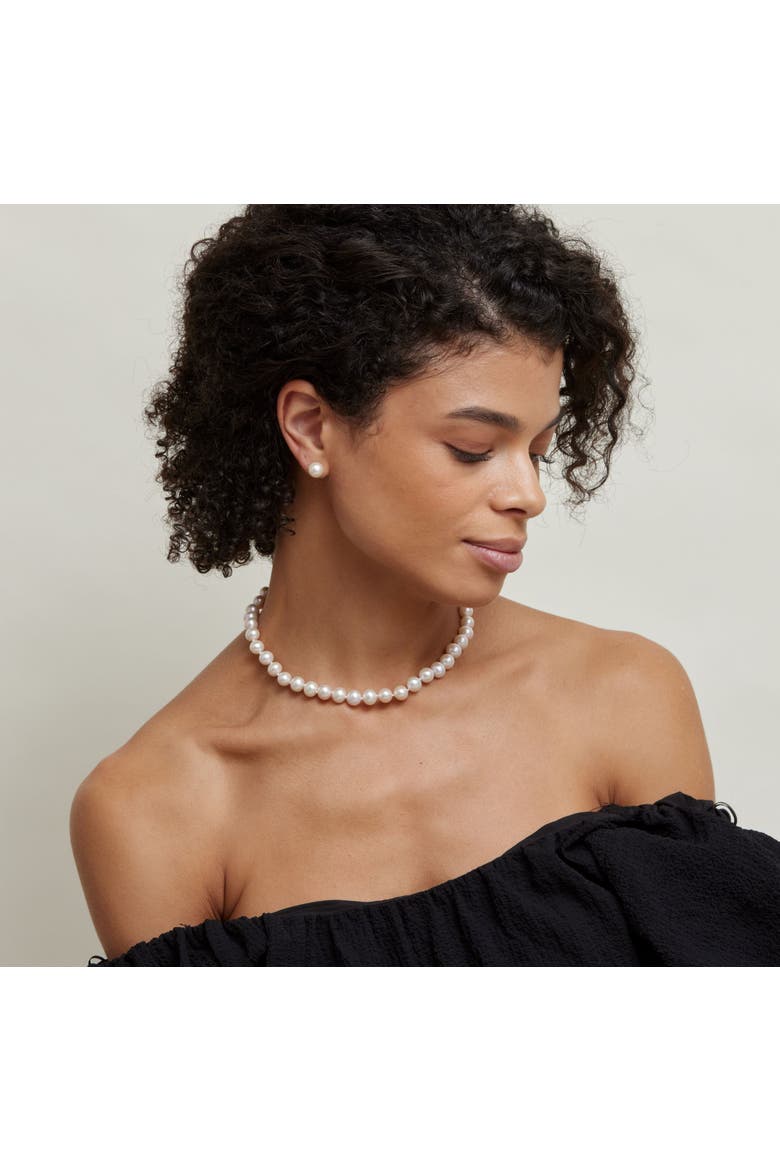8.5-9.5mm White Freshwater Pearl Necklace - AAAA Quality, Alternate, color, White Pearls