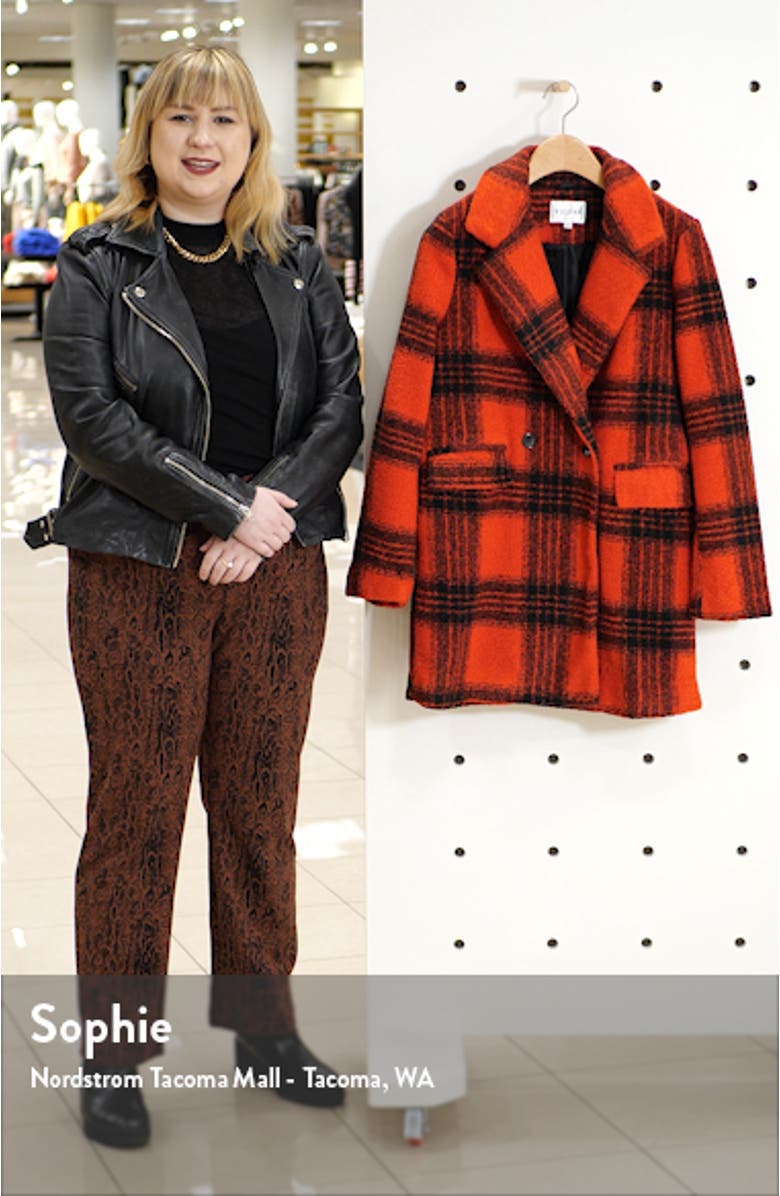 Double Breasted Plaid Coat, sales video thumbnail